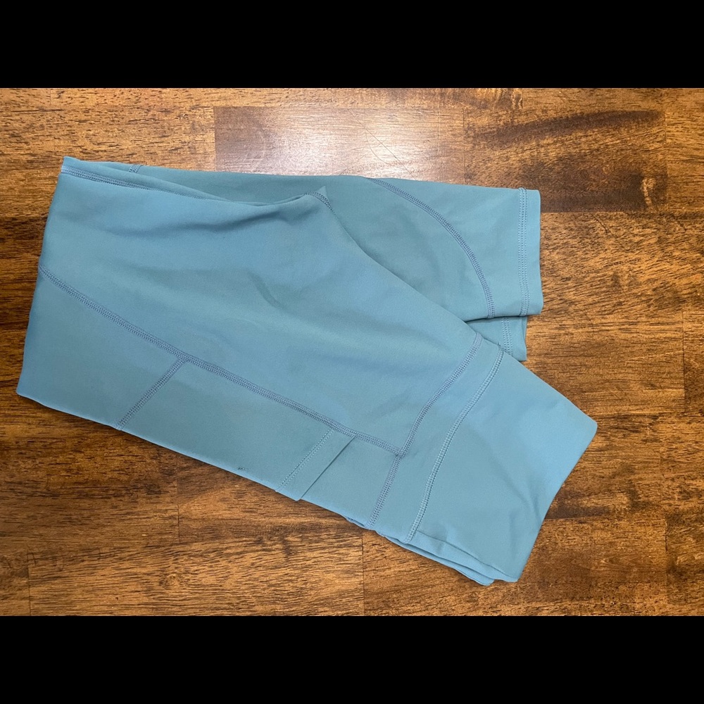 Zyia Active teal Hirise Pocket Light n Tight 7/8